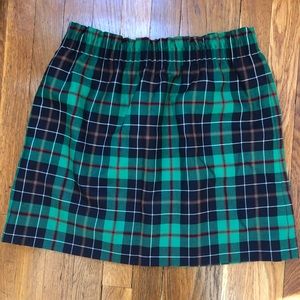 J Crew Plaid Wool Skirt